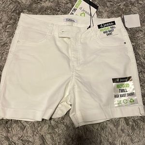 Brand new with tags white jean shorts. Size 10.